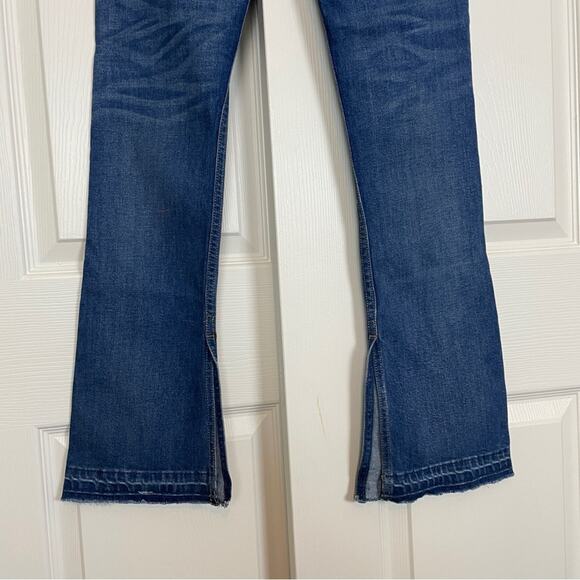 Re/Done Elsa Flare Split Hem Jeans Sz 25 NWT - Picture 8 of 13
